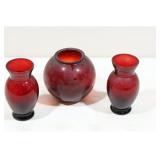 Royal Ruby Line Vases