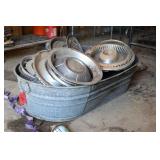 Oval Wash Tub and Contents