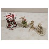 Carousel and outdoor figurines