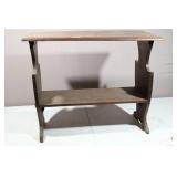 Rustic Wooden Side Table 30x15x26