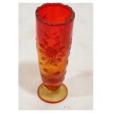 LE Smith Fayette Glass Amberina Vase