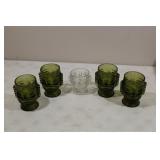 Indiana Glass Luau Hawaiian Tiki goblets