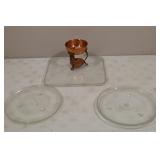 Flat glassware and Copper stand