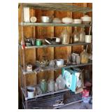 Metal Rack and Contents