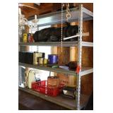 Metal Rack and Contents