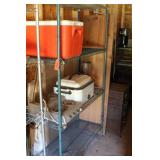 Metal Rack and Contents