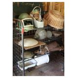 Metal Rack and Contents