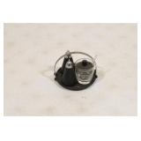 Art Deco Condiment Set Black and chrome