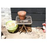 Flower Pots and Table