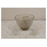 Hazel Atlas Lexington Clear pressed glass punch
