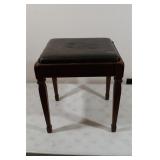 Vintage Walnut Singer sewing stool with flip seat