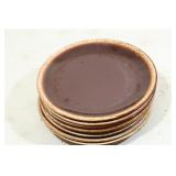 Brown Pottery Dinner Plates