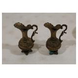 Vintage Italian Ornate Brass footed Picher