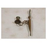 Single brass candle holder
