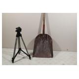Metal Scoop and Tri Pod