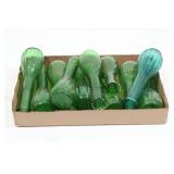 Collection of Green Colored Rose Vases