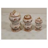 Vintage Arnart "Brown Onion" Ceramic Canister Se