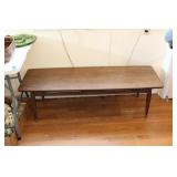 Walnut coffee table 52x18x15