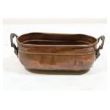 Oval copper planter