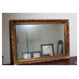 Hanging Wall Mirror Heavy Gold Frame 42x30