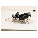 Vintage Metlox Pottery Black Victorian Carriage