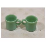 Vintage Fire-King Jadeite jade green mug
