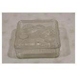 Vintage Federal Glass Clear Square refrigerator