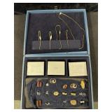 AVON SALESMAN SAMPLE JEWELRY CASE W/ JEWELRY -