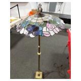 Onyx base floor lamp shade has small chip