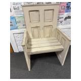 Painted wood chair looks to be made out of old