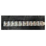 STERLING SILVER SIAM BRACELET - 64.0 GRAMS