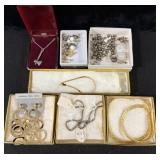 BOX OF (7) ASSTD COSTUME JEWELRY PIECES