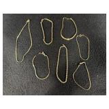(7) ASSTD GOLD COLORED BRACELETS