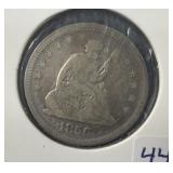 1856 SEATED LIBERTY QUARTER