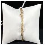 14K GOLD 6" BRACELET - DAMAGED - 4.3 GR TOTAL
