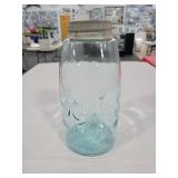 ANTIQUE BLUE QUART "ROOT" MASON JAR
