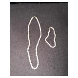 PEARL NECKLACE 18" & MATCHING BRACELET