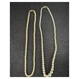 (2) PEARL STRANDS - 16" & 18"