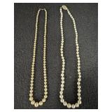 (2) 16" PEARL NECKLACES
