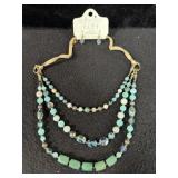 MULTI-STRAND BEADED NECKLACE & MATCHING EARRINGS