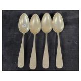 (4) STERLING SILVER TABLE SPOONS BY HENNEGEN