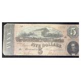 $5 CONFEDERATE BANK NOTE