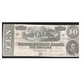 $10 CONFEDERATE BANK NOTE