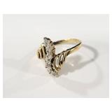 10K GOLD RING - SIZE 5-1/4 - 1.9 GR TOTAL WEIGHT