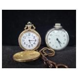 BULLSEYE WESTCLOX POCKET WATCH & CENOVA POCKET