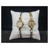 (2) LADIES WRISTWATCHES - BULOVA 10K GOLD PLATED