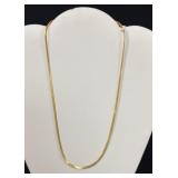 14K GOLD 20" FLAT CHAIN NECKLACE - MADE IN ITALY