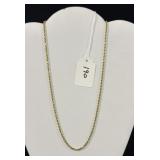 14K GOLD - 20" ROPE CHAIN NECKLACE -