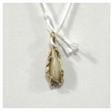10K GOLD & BAROQUE PEARL PENDANT