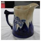 VTG SLEEPY BLUE STONEWARE PITCHER